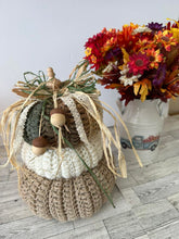 Load image into Gallery viewer, Crotchet Stackable Pumpkin with Acron Accent