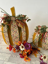 Load image into Gallery viewer, Rustic Fall Wood Pumpkin Set Farmhouse Decor-Layered Pumpkin Set-For the home-Fall Decor