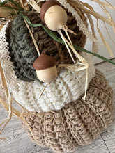 Load image into Gallery viewer, Crotchet Stackable Pumpkin with Acron Accent
