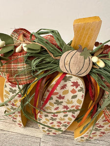 Rustic Fall Wood Pumpkin Set Farmhouse Decor-Layered Pumpkin Set-For the home-Fall Decor