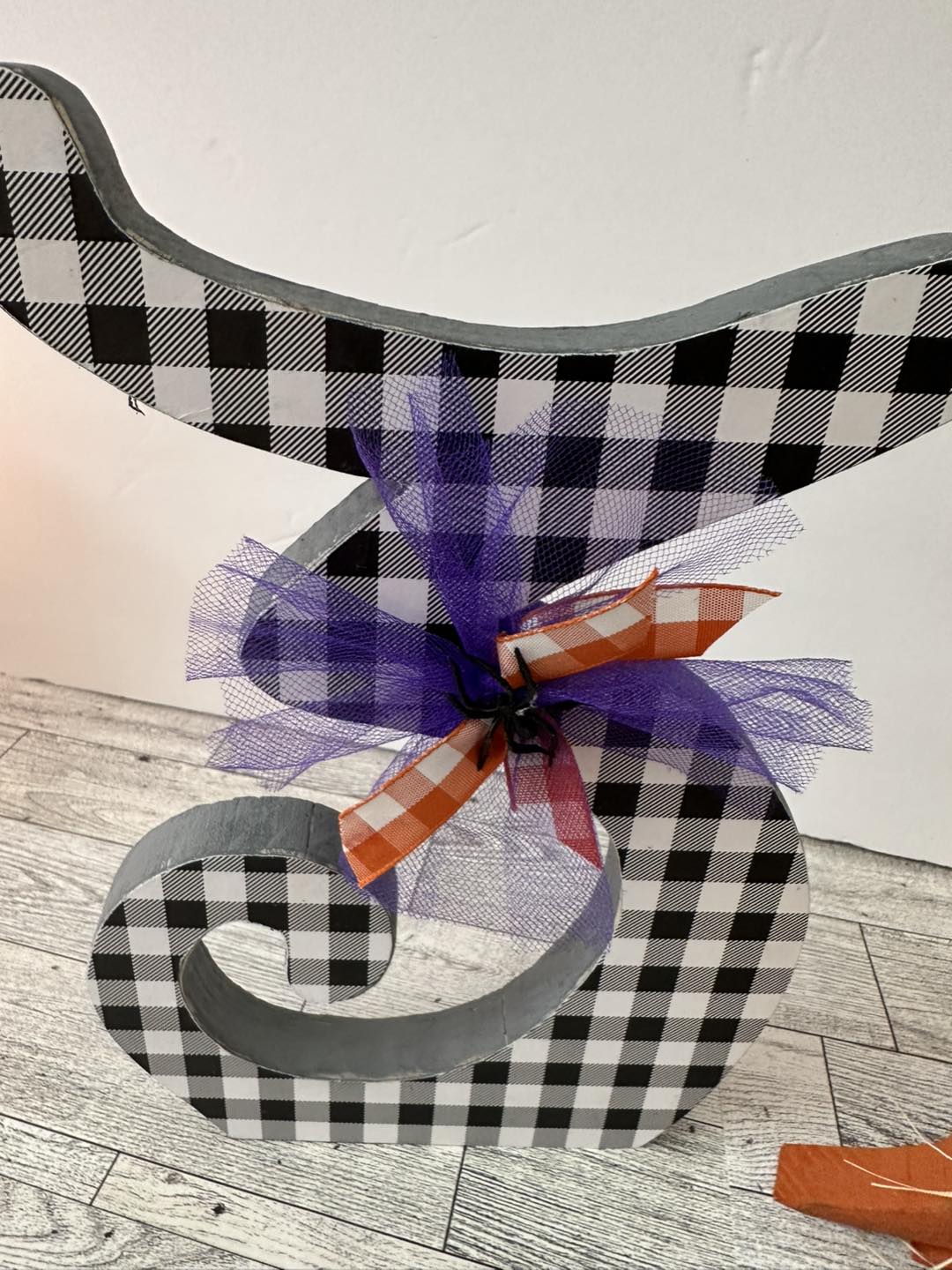 October 31st Witches Broom Wood Cut out Set Hand Drawn Spooky Season  Halloween