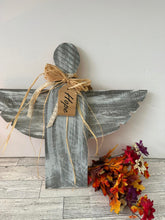 Load image into Gallery viewer, Rustic Angel Wood Sign Angel Wings Rustic Farmhouse Decor Fall
