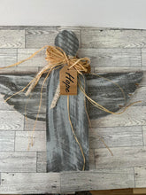 Load image into Gallery viewer, Rustic Angel Wood Sign Angel Wings Rustic Farmhouse Decor Fall
