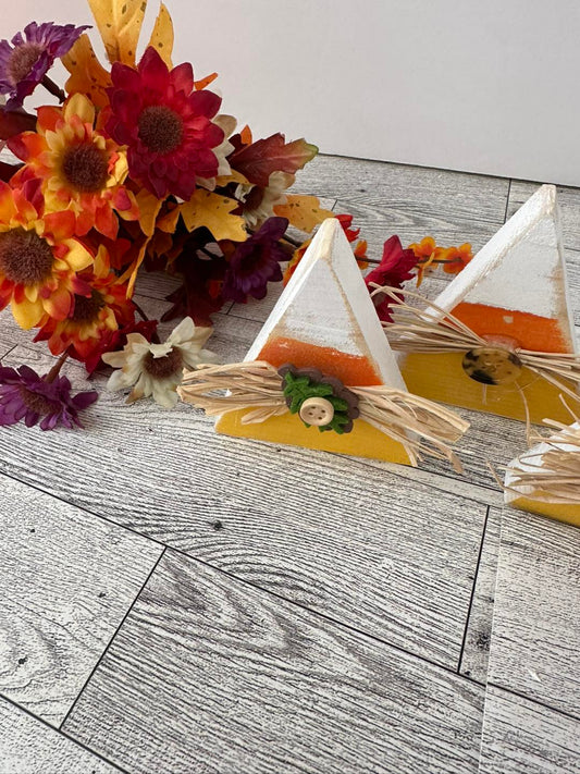Wooden Candy Corn-Set of 3