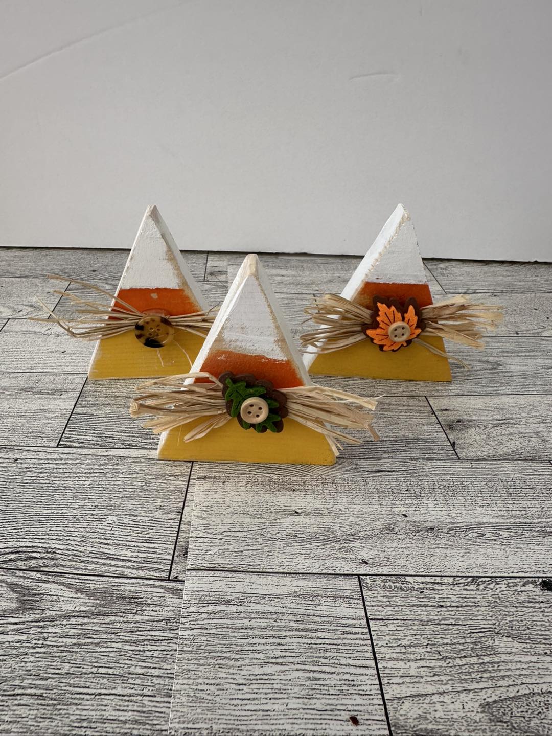Wooden Candy Corn-Set of 3