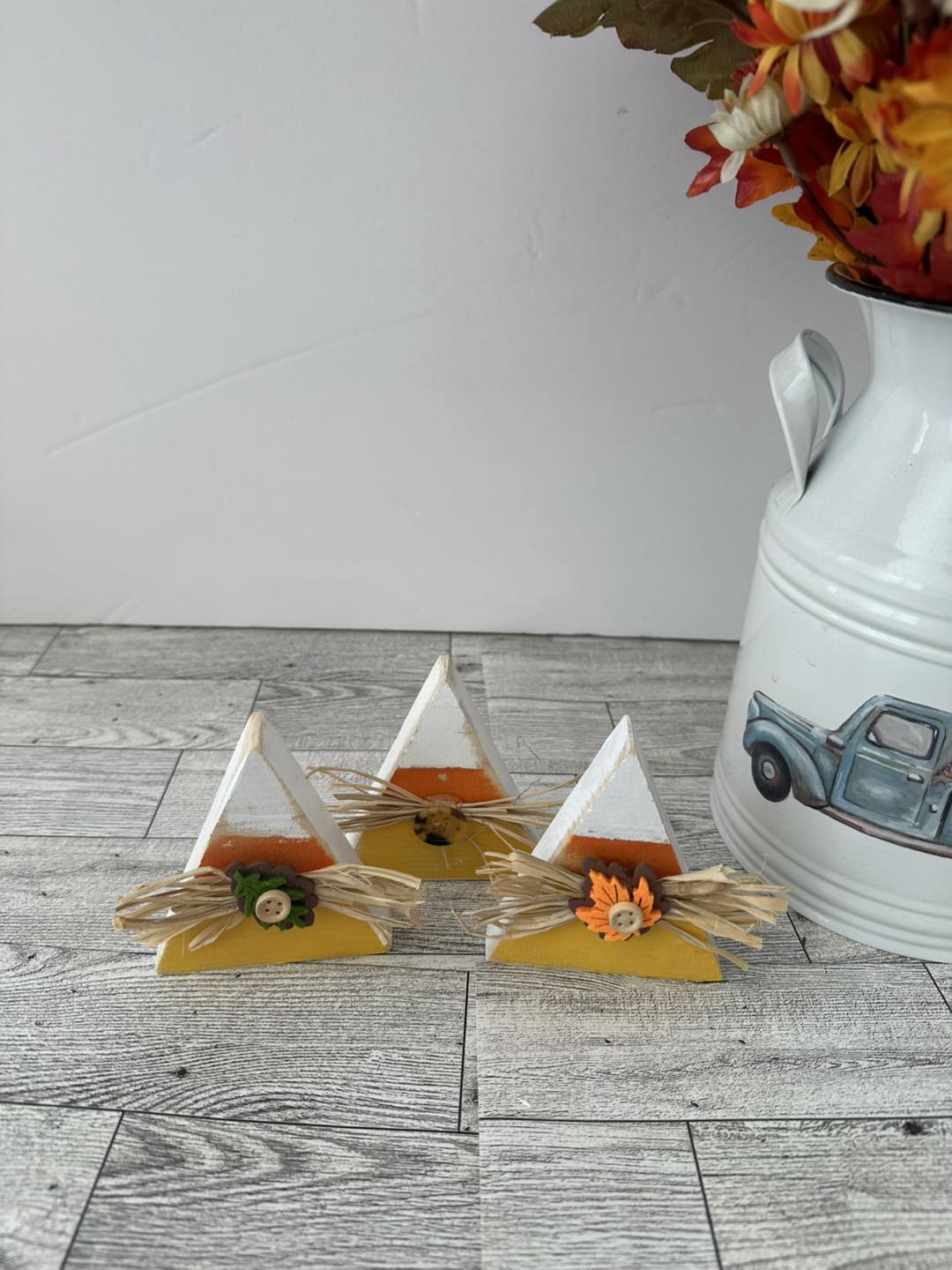 Wooden Candy Corn-Set of 3