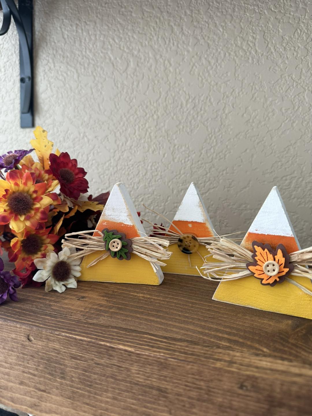 Wooden Candy Corn-Set of 3
