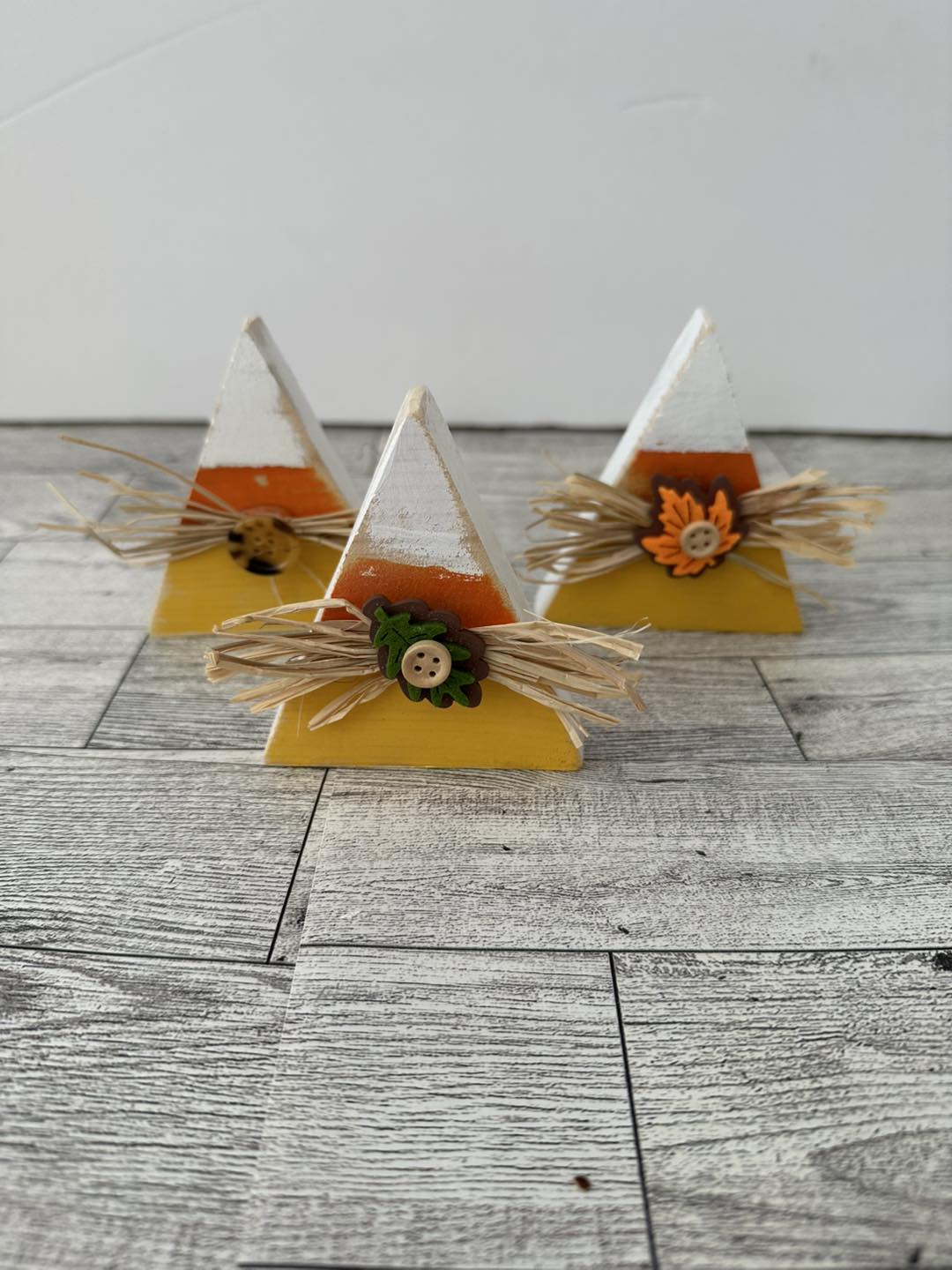 Wooden Candy Corn-Set of 3