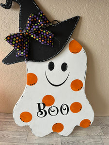 Witches hat Ghost Door hanger-Halloween Door Hanger-For the home