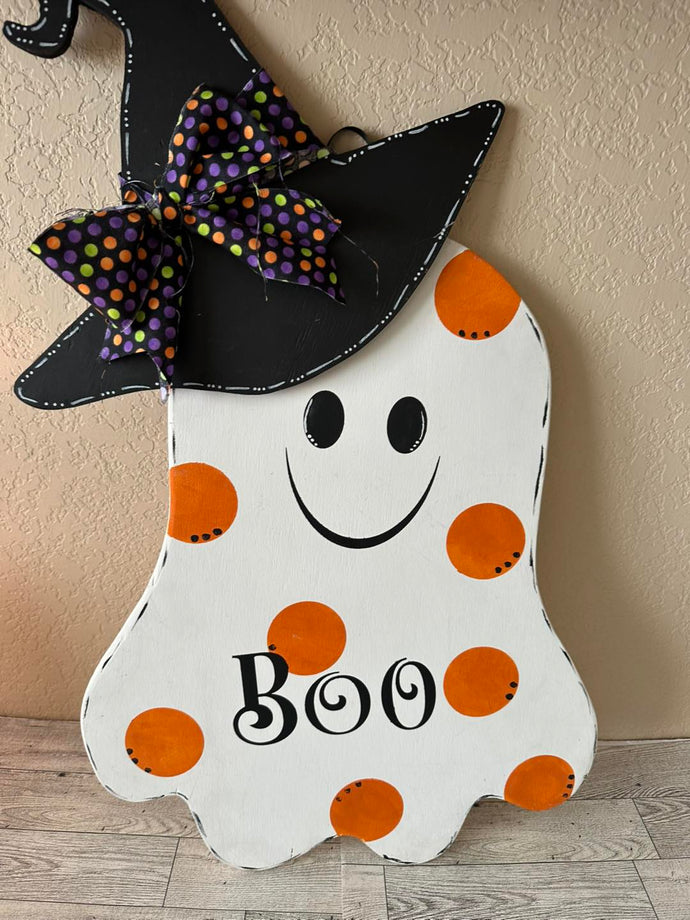 Witches hat Ghost Door hanger-Halloween Door Hanger-For the home