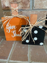 Load image into Gallery viewer, Square Pumpkins-Fall Decor-Farmhouse-Rustic Farmhouse-Halloween-FallFarmhouse- - MCJazzyGirls
