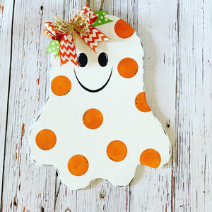 Ghost Door Hanger-Fall Door Hanger-Halloween Door Hanger-Cute halloween decor-Halloween Wreath - MCJazzyGirls